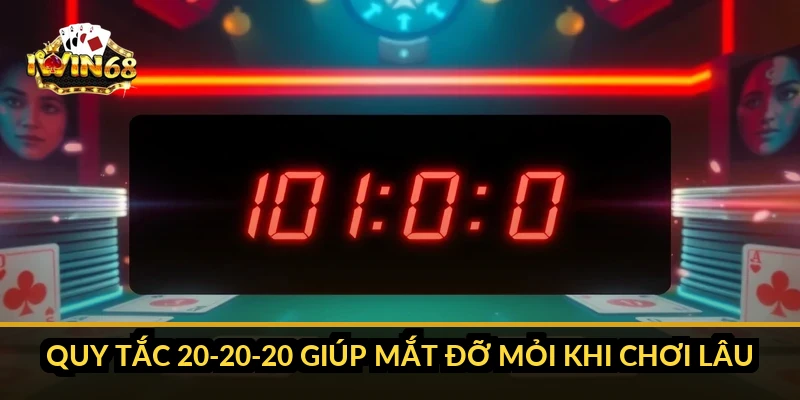 Quy tắc 20-20-20 giúp mắt đỡ mỏi khi chơi lâu